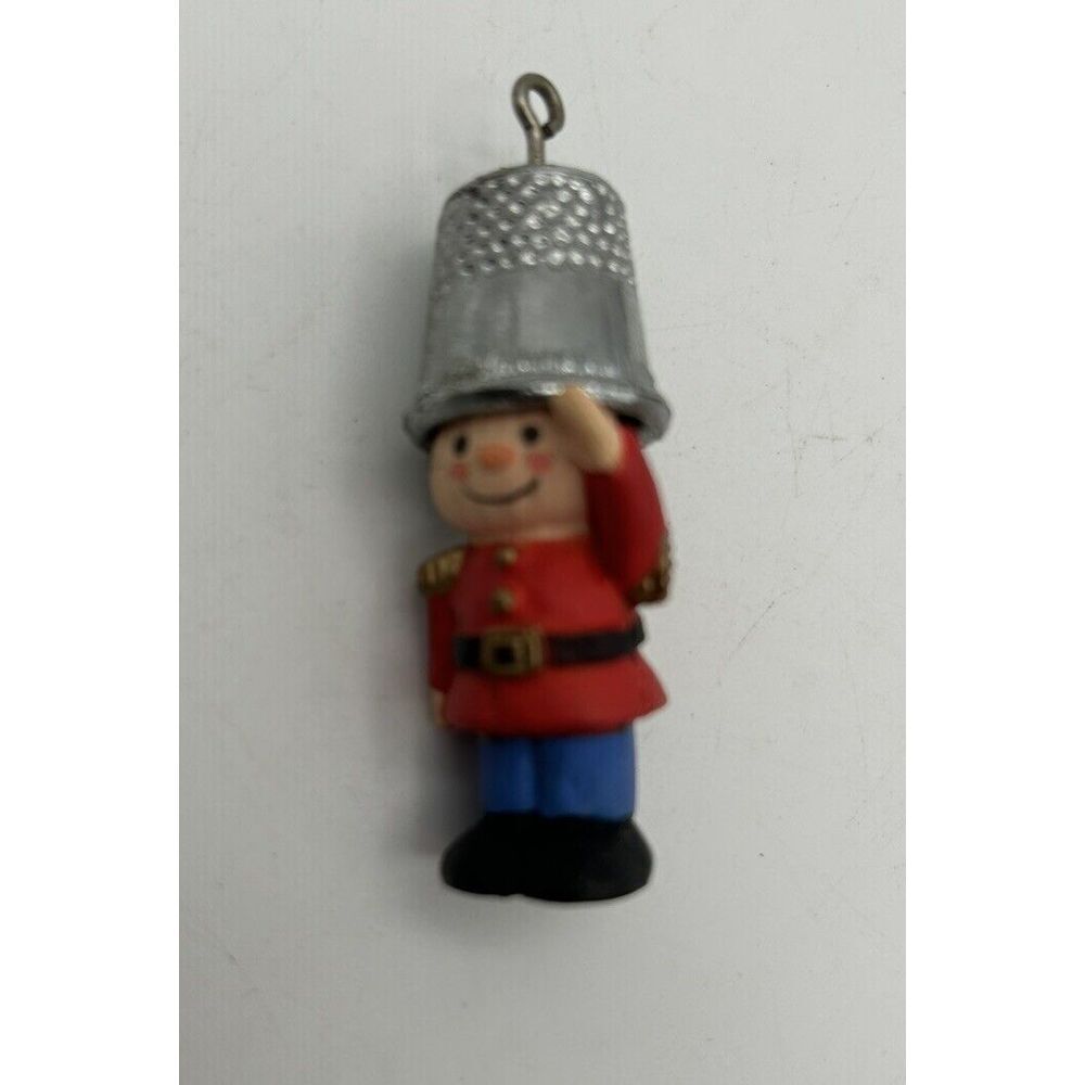 Hallmark Soldier Thimble Hat Christmas‎ Ornament  1979 Salute